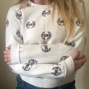 Victoria’s Secret Pink Cropped Collegiate Sweater